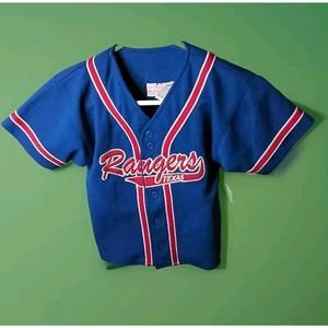 Texas Rangers Baseball Jersey 90s Vintage Youth #7 Ivan Rodriguez Size Large